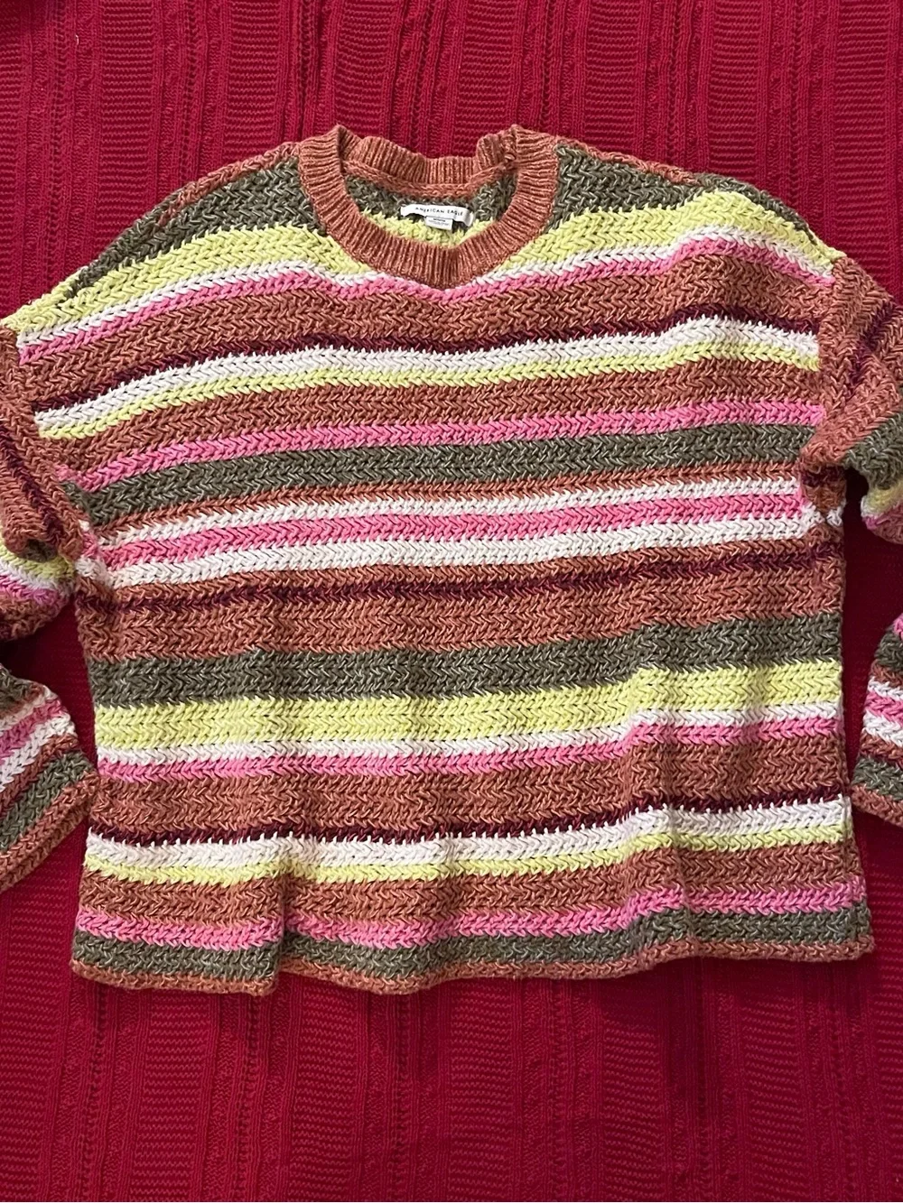 Striped Multicolor Knit Sweater - Women